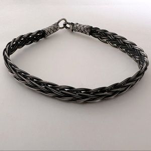 925 Silver 8.25” 8mm handmade bracelet braid wire unisex
